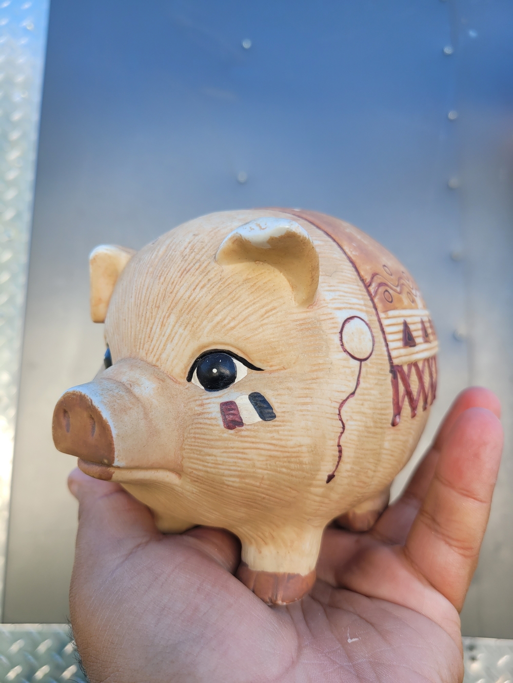 !Read! Vintage "Perillo's Piggy" Ceramic Bank, Perillo's Bank Ceramic Piggy Bank